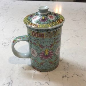 Asian Tea Cup with Diffuser and Lid